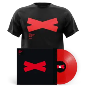 Red vinyl and t-shirt bundle