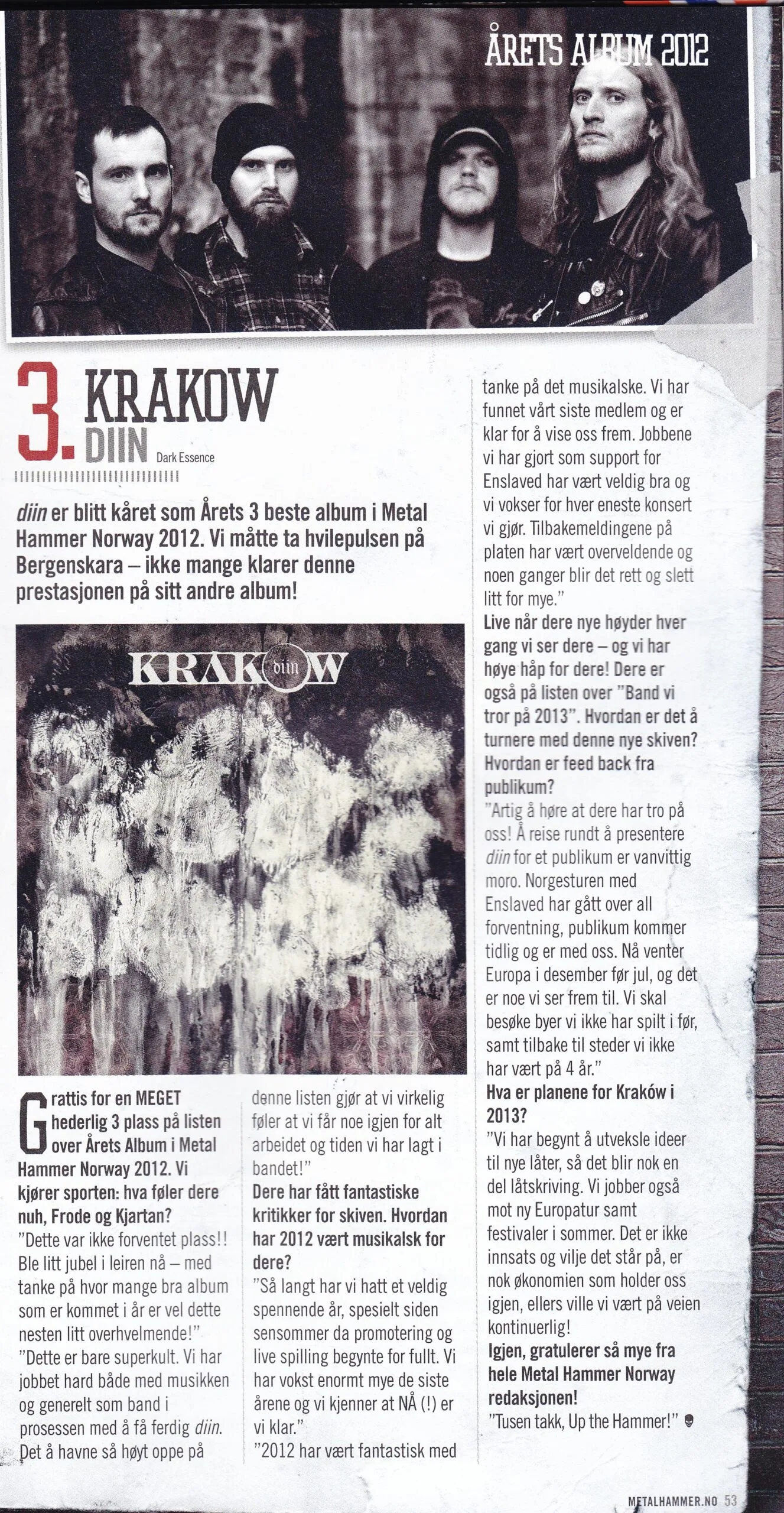 Krakow MHN bestof2012 1 scaled 1 jpg Krakow does well in Metal Hammer Norway’s best of 2012 poll