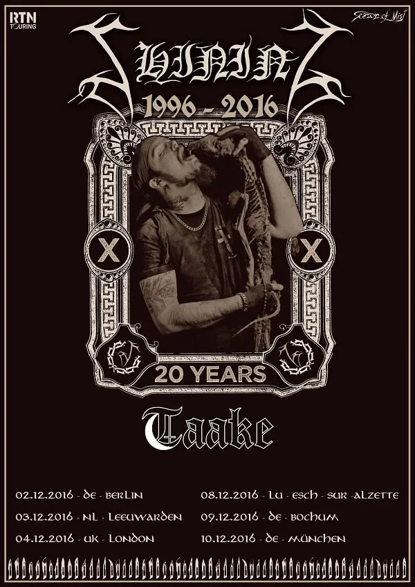 SHINING TO HIT THE ROAD WITH TAAKE AS PART OF 20TH ANNIVERSARY YEAR EVENTS 1 Shining Taake Tour PR jpg SHINING TO HIT THE ROAD WITH TAAKE AS PART OF 20TH ANNIVERSARY YEAR EVENTS